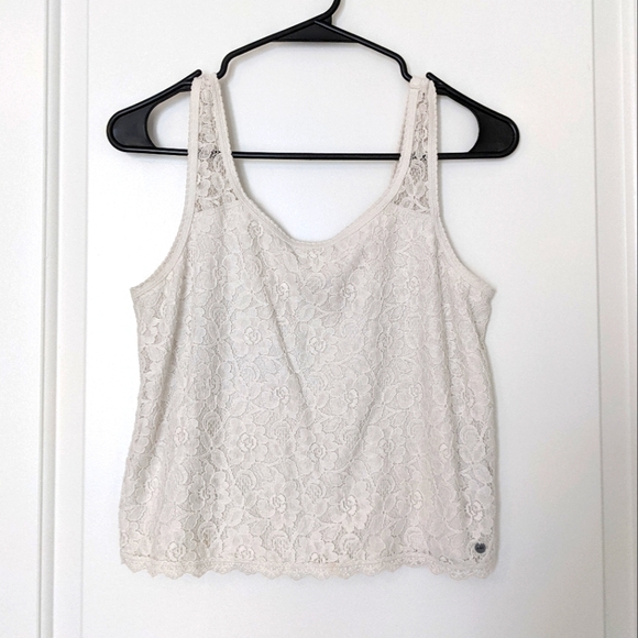 Abercrombie & Fitch Tops - Abercrombie and Fitch White Lace Sleeveless Top S